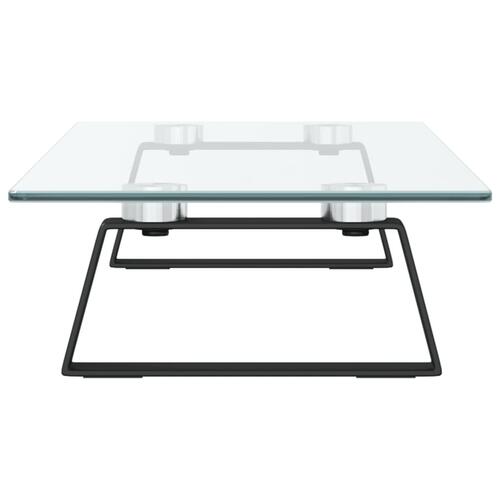 Skærmstander 60x20x8 cm hærdet glas og metal sort