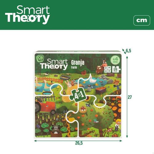 Børne Puslespil Colorbaby 4-i-1 174 Dele Gård 68 x 68 cm (6 enheder)