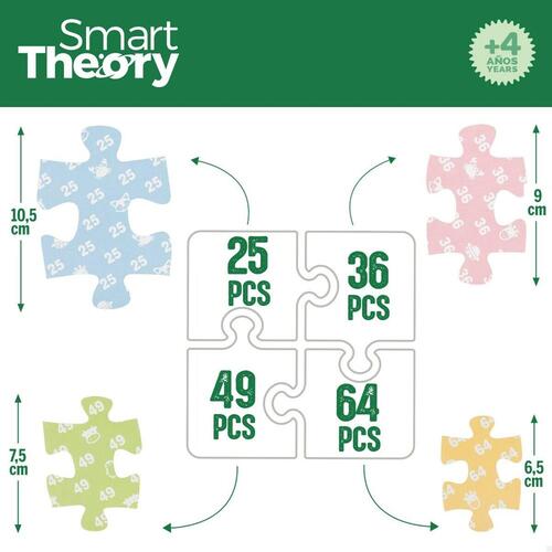Børne Puslespil Colorbaby 4-i-1 174 Dele Gård 68 x 68 cm (6 enheder)