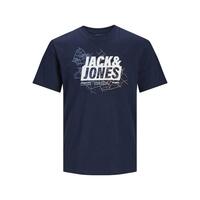 Kortærmet T-shirt til Mænd Jack & Jones LOGO TEE SS 12252376 Marineblå S