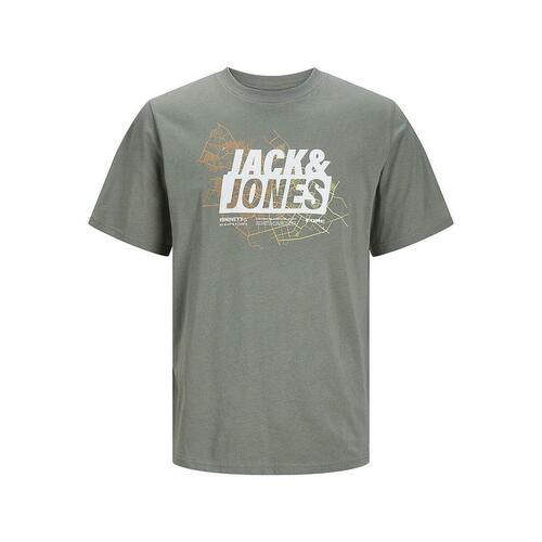 Kortærmet T-shirt til Mænd Jack & Jones LOGO TEE SS 12252376 Grøn S