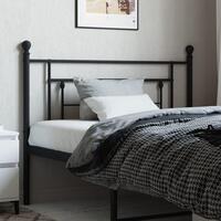 Sengegavl 107 cm metal sort