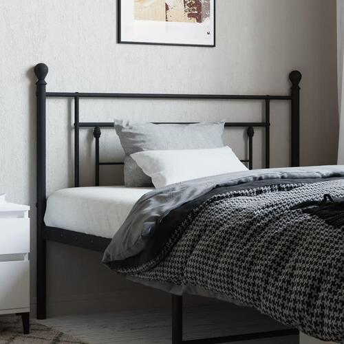 Sengegavl 107 cm metal sort