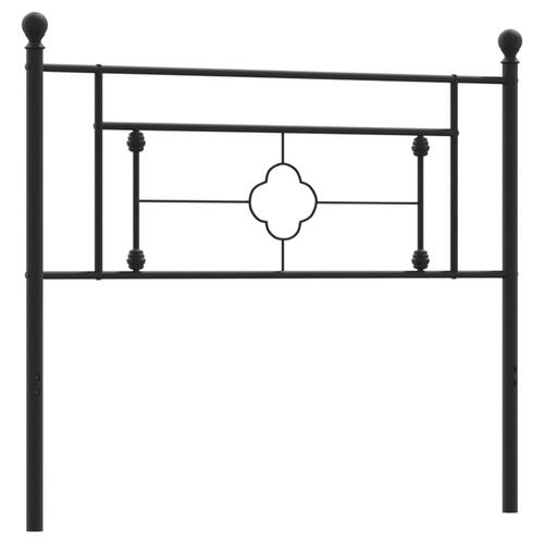 Sengegavl 107 cm metal sort
