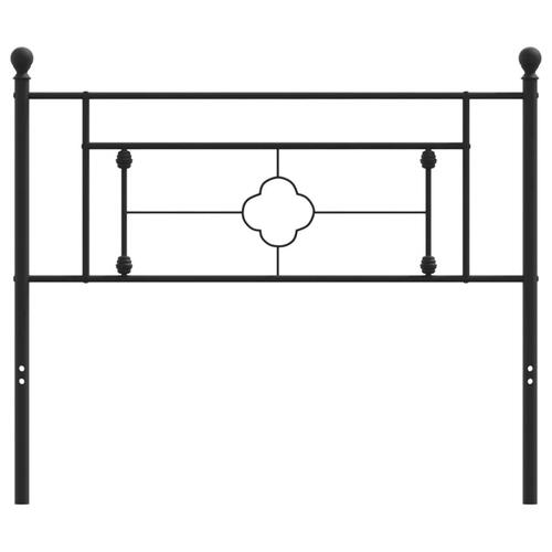 Sengegavl 107 cm metal sort