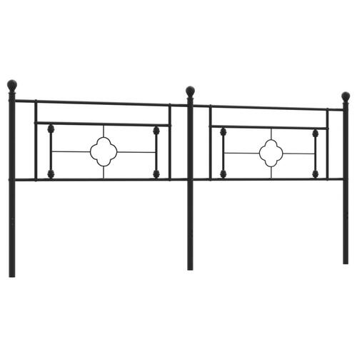 Sengegavl 193 cm metal sort