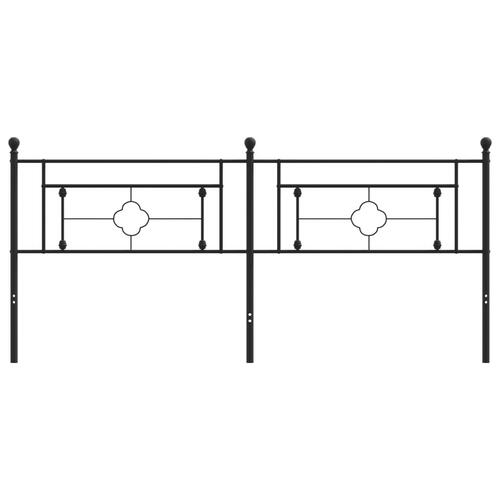 Sengegavl 193 cm metal sort