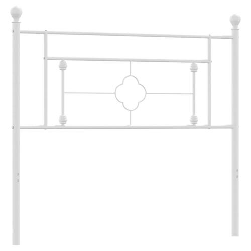 Sengegavl 107 cm metal hvid