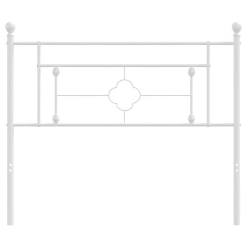 Sengegavl 107 cm metal hvid