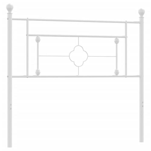 Sengegavl 107 cm metal hvid
