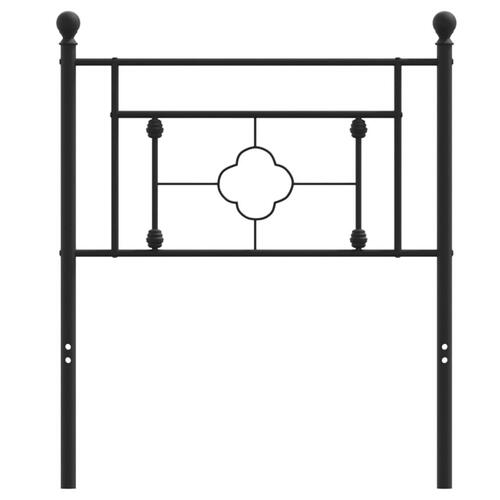 Sengegavl 80 cm metal sort