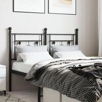 Sengegavl 120 cm metal sort