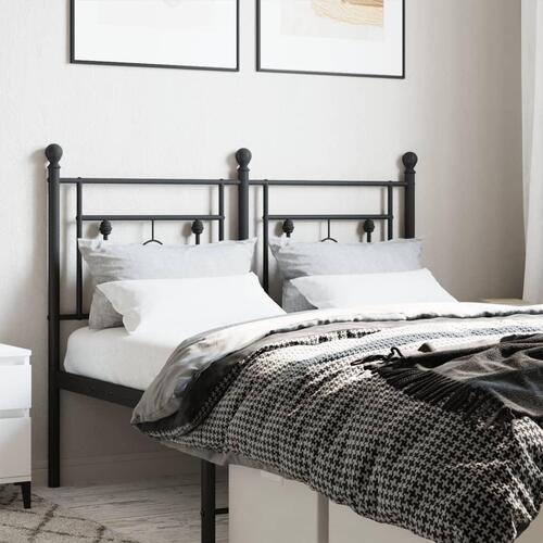 Sengegavl 120 cm metal sort