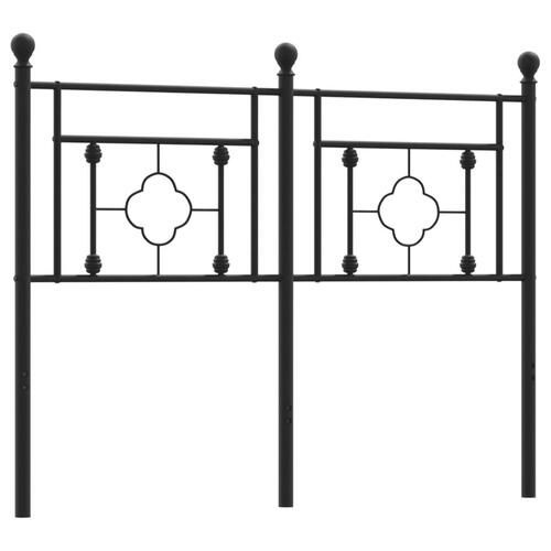 Sengegavl 120 cm metal sort