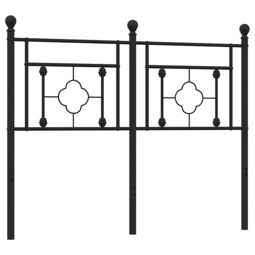 Sengegavl 120 cm metal sort