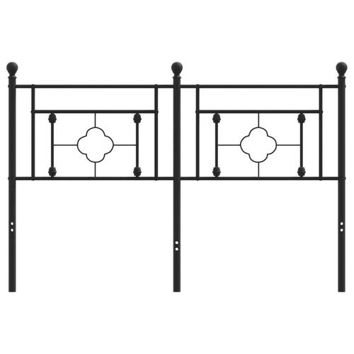 Sengegavl 140 cm metal sort