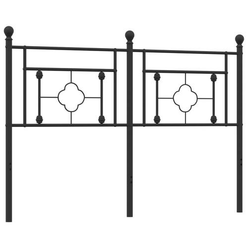 Sengegavl 140 cm metal sort
