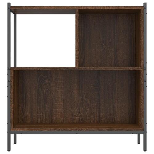 Bogreol 72x28x77,5 cm konstrueret træ brun egetræsfarve