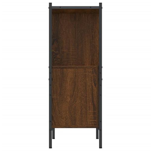 Bogreol 72x28x77,5 cm konstrueret træ brun egetræsfarve