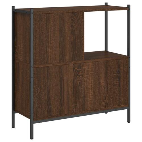 Bogreol 72x28x77,5 cm konstrueret træ brun egetræsfarve
