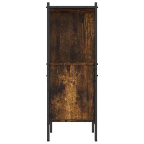 Bogreol 72x28x77,5 cm konstrueret træ røget egetræsfarve