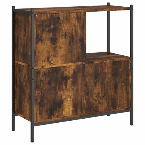 Bogreol 72x28x77,5 cm konstrueret træ røget egetræsfarve