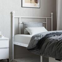 Sengegavl 100 cm metal hvid