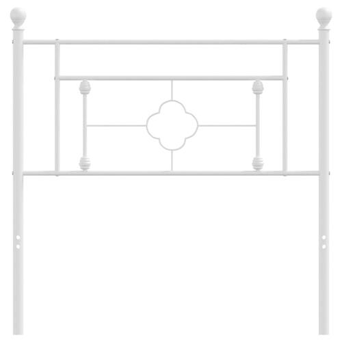 Sengegavl 100 cm metal hvid