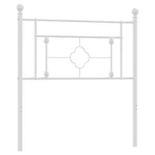 Sengegavl 100 cm metal hvid