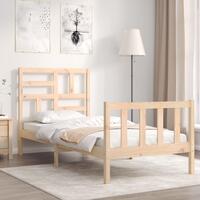 Sengeramme uden madras 100x200 cm massivt fyrretræ