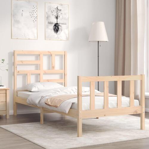 Sengeramme uden madras 100x200 cm massivt fyrretræ