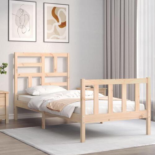 Sengeramme uden madras 100x200 cm massivt fyrretræ