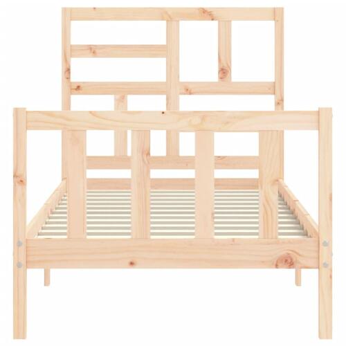 Sengeramme uden madras 100x200 cm massivt fyrretræ