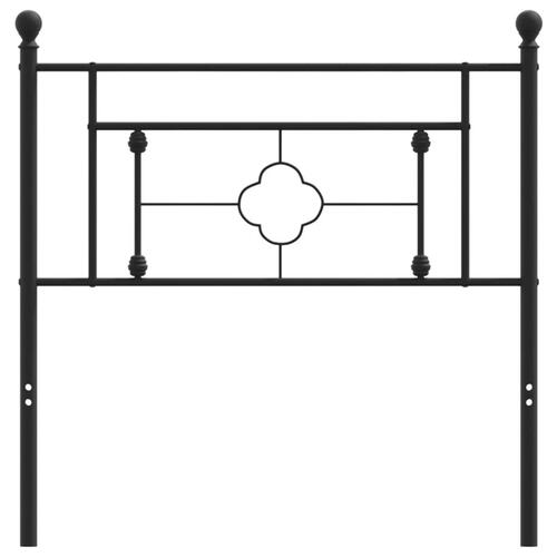 Sengegavl 90 cm metal sort