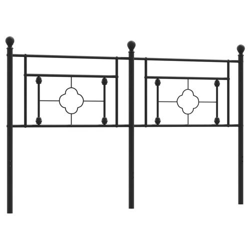 Sengegavl 150 cm metal sort