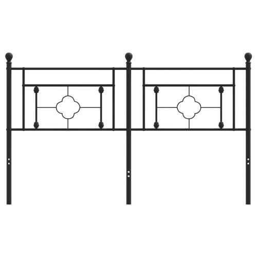 Sengegavl 150 cm metal sort