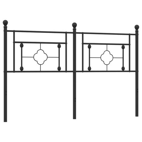 Sengegavl 150 cm metal sort