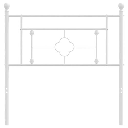 Sengegavl 90 cm metal hvid