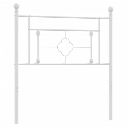 Sengegavl 90 cm metal hvid