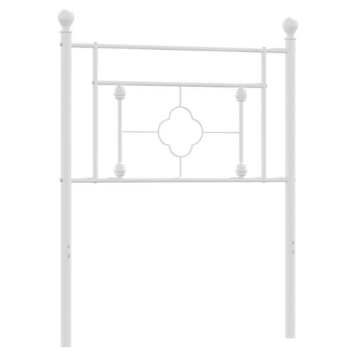 Sengegavl 75 cm metal hvid