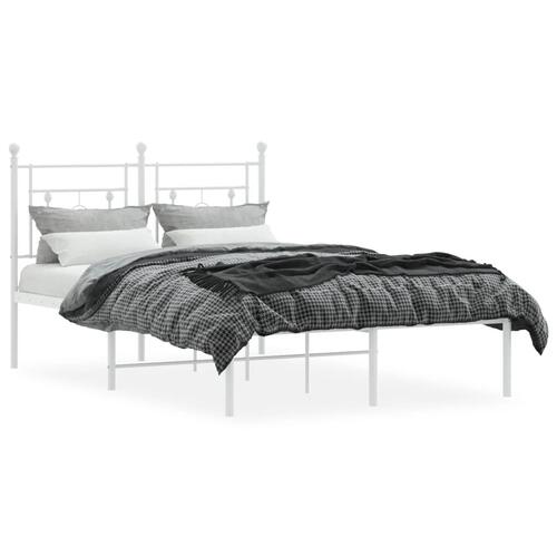 Sengeramme med sengegavl 120x190 cm metal hvid