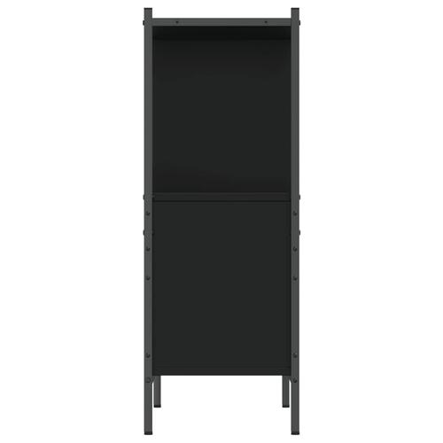 Bogreol 72x28x77,5 cm konstrueret træ sort