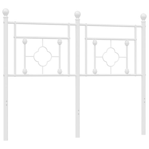 Sengegavl 120 cm metal hvid