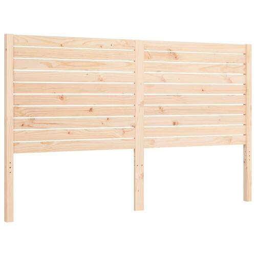 Sengeramme med sengegavl kingsize massivt træ