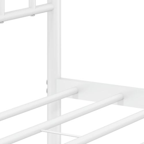 Sengeramme uden madras med hovedgærde 75x190 cm hvid