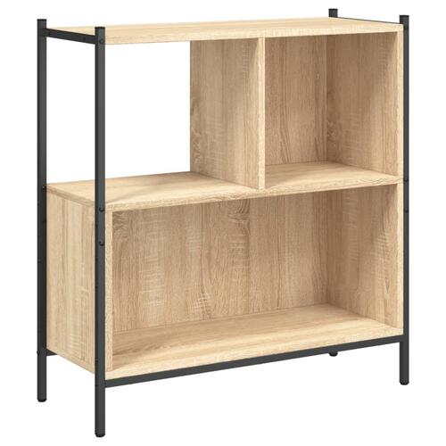 Bogreol 72x28x77,5 cm konstrueret træ sonoma-eg