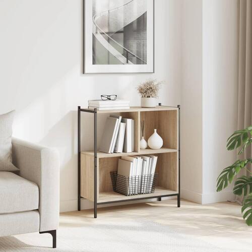 Bogreol 72x28x77,5 cm konstrueret træ sonoma-eg