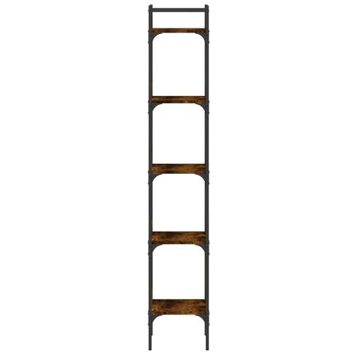 Bogreol med 5 hylder 35x30x174 cm konstrueret træ røget eg