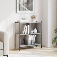 Bogreol 72x28x77,5 cm konstrueret træ grå sonoma-eg