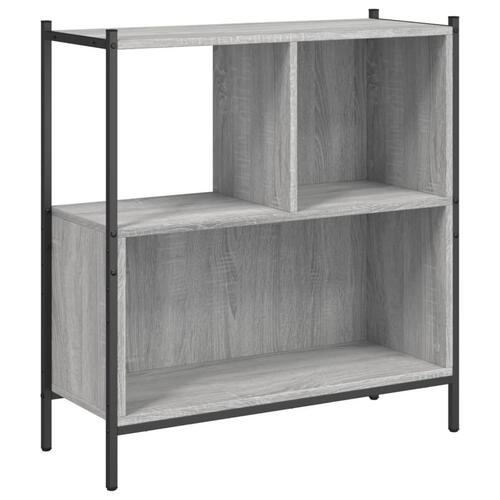 Bogreol 72x28x77,5 cm konstrueret træ grå sonoma-eg